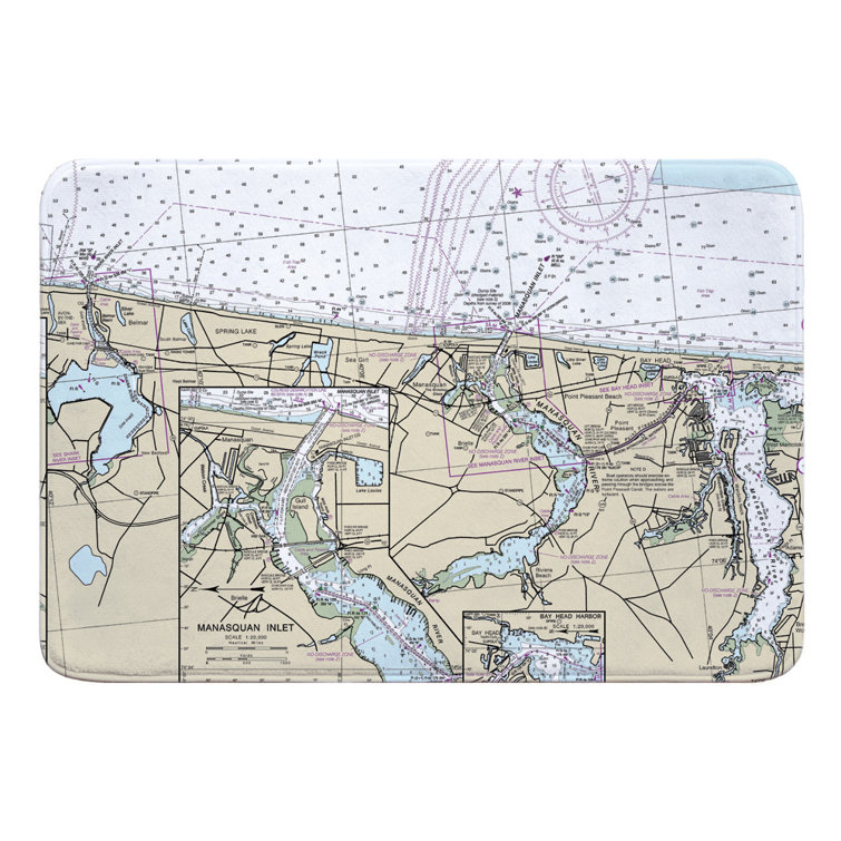 Breakwater Bay Nautical Chart Spring Lake Manasquan Inlet Bay Head NJ 